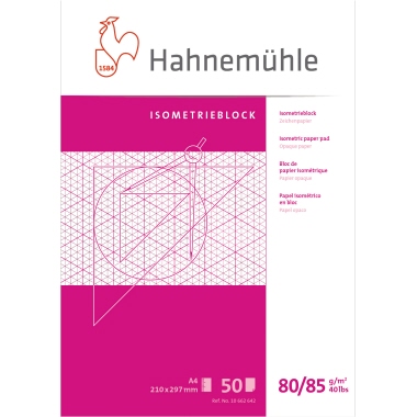 Hahenmühle FineArt Isometrieblock 10662642 DN A4 rautiert 50Bl.