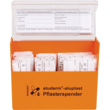 aluderm Pflasterspender aluplast 1009910 orange +115Pflaster