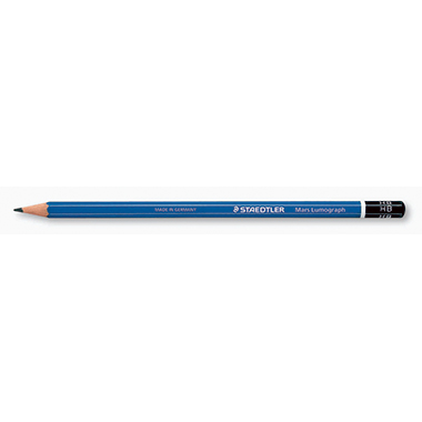 STAEDTLER Bleistift Mars Lumograph 100-HB 17,5cm HB Schaft blau