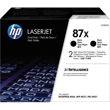 HP Toner CF287XD 87X 18.000Seiten schwarz 2 St./Pack.