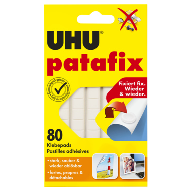 UHU Klebepad patafix 48810 6x14cm weiß 80 St./Pack.