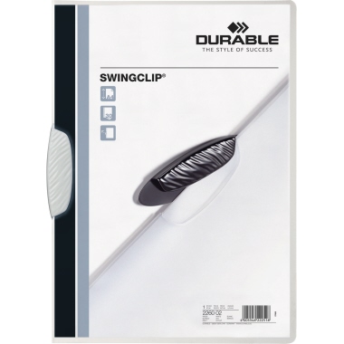 DURABLE Klemmmappe SWINGCLIP 226002 DIN A4 max. 30Bl. Klemme ws