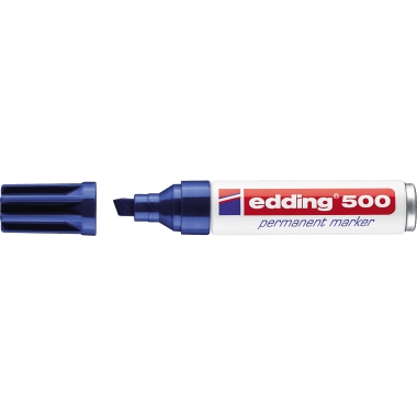 edding Permanentmarker 500 4-500003 2-7mm nachfüllbar Keilspitze blau