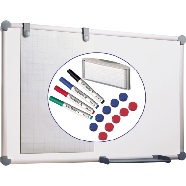 MAUL Whiteboard 2000 MAULpro Set 6309584 90x120cm kunststoffbesch.