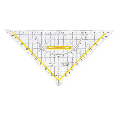 Aristo Dreieck TZ AR1650/4 250mm Griff abnehmbar glasklar