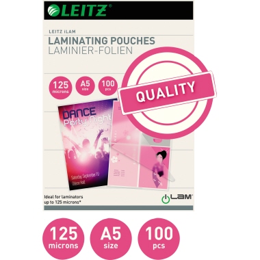 Leitz Laminierfolie 33807 DIN A5 125mic 100 St./Pack.