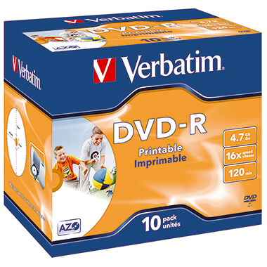 Verbatim DVD-R 43521 16x 4,7GB 120Min. Jewelcase 10 St./Pack