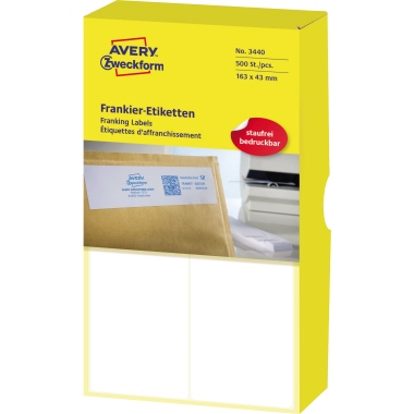 Avery Zweckform Frankieretiketten 03440 163x43mm 500 St./Pack.