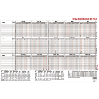 GÜSS Urlaubsübersicht 12-54 Querformat 15MA 2farbig