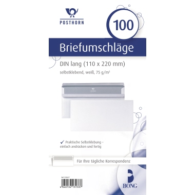 POSTHORN Briefumschlag 01220617 DL oF sk 75g ws 100 St./Pack.