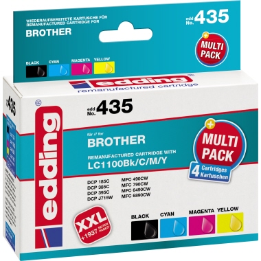 edding Tintenpatrone 18-435 Brother LC1100 Multipack 4Stk./Pack