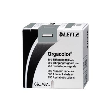 Leitz Buchstabensignal Orgacolor 66181000 I grau 250 St./Pack.