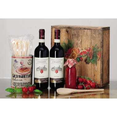 Chianti vom Schloß und Spaghetti Menu-Set