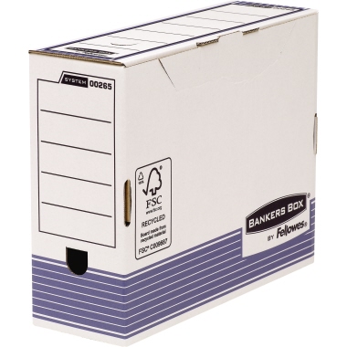 Bankers Box Archivbox R-Kive Prima (80mm) 0026401 weiß/blau