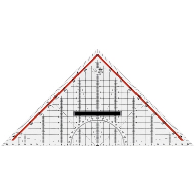 M+R Zeichendreieck 23320100 32cm Skala rot