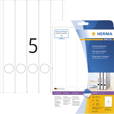 HERMA Ordneretikett 5130 lang/schmal sk ws 125 St./Pack.