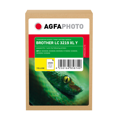 AgfaPhoto Tintenpatrone APB3219XLYD wie Brother LC- y