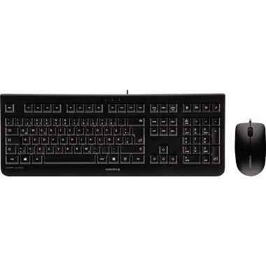 Cherry Tastatur-Maus-Set DC2000 JD-0800DE-2 schwarz