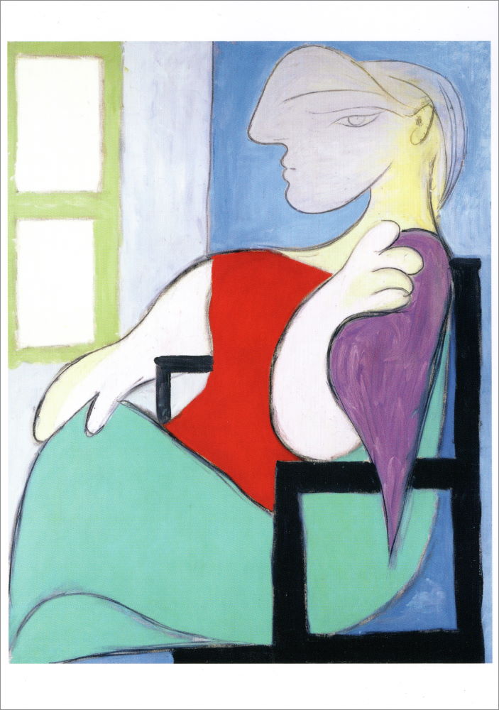 Kunstkarte Pablo Picasso "Sitzende Frau am Fenster"