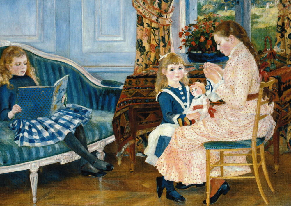 Kunstkarte Pierre Auguste Renoir "Nachmittag der Kinder in Wargemont"