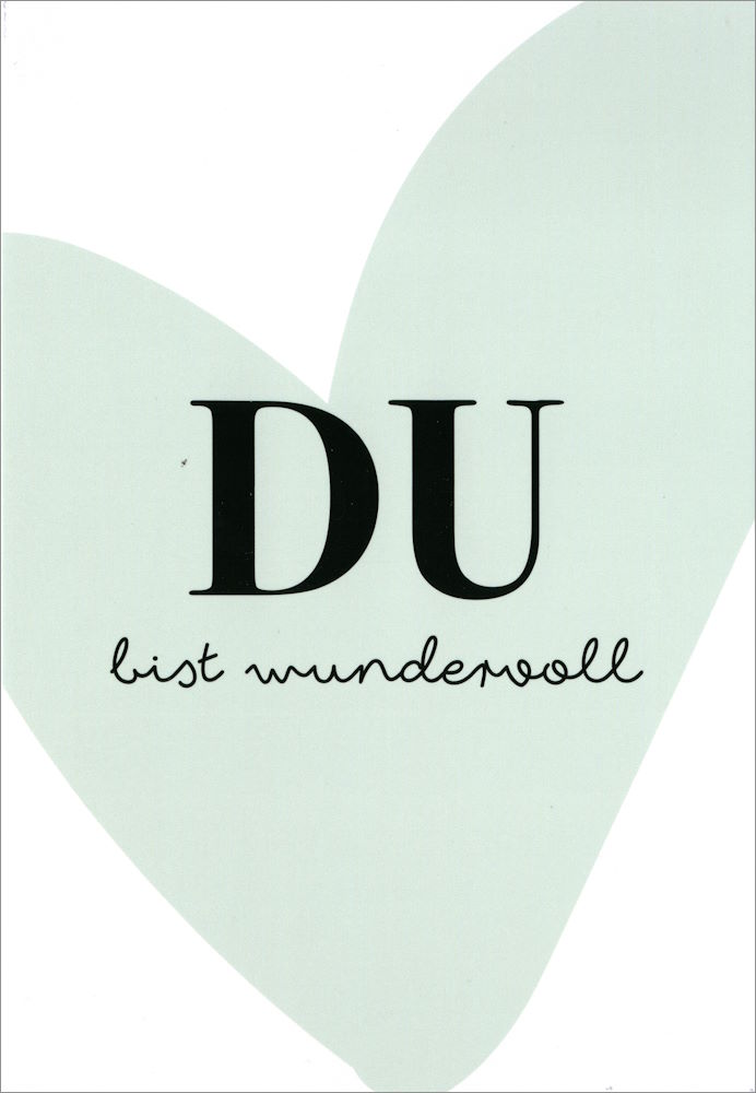Euroformat-Postkarte "Du bist wundervoll" Euroformat-Postkarte "Du bist wundervoll"