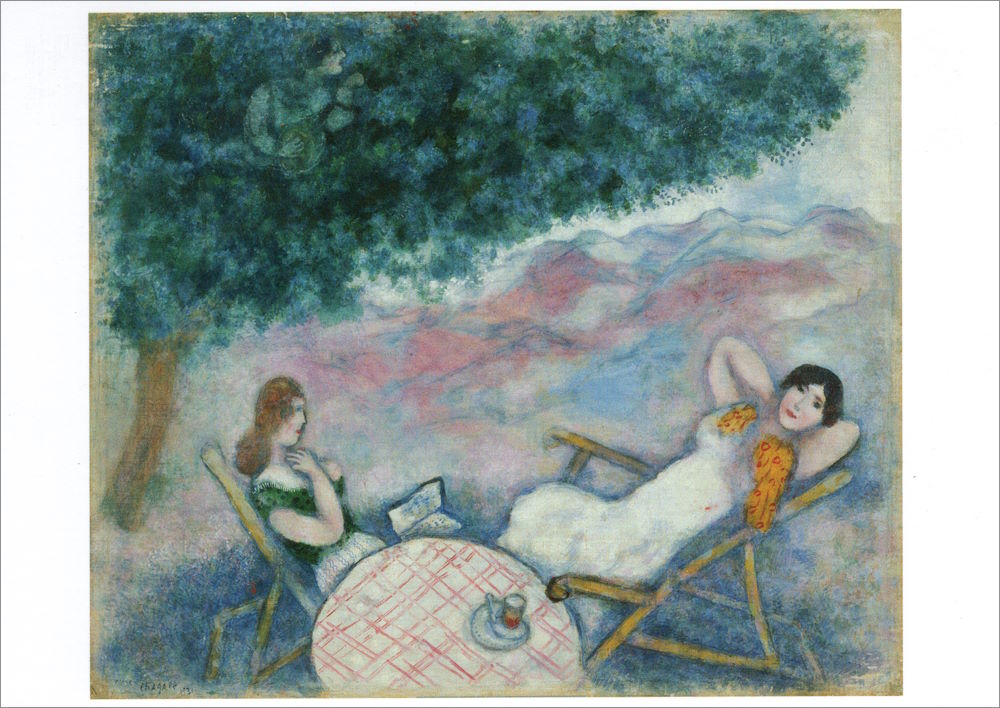 Kunstkarte Marc Chagall "Bella und Ida in Peira-Cava" Kunstkarte Marc Chagall "Bella und Ida in Peira-Cava"