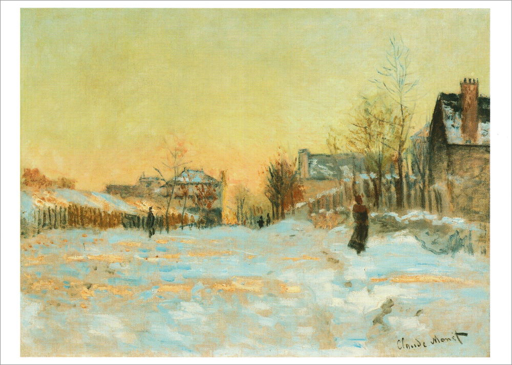 Kunstkarte Claude Monet "Schnee in Argenteuil"