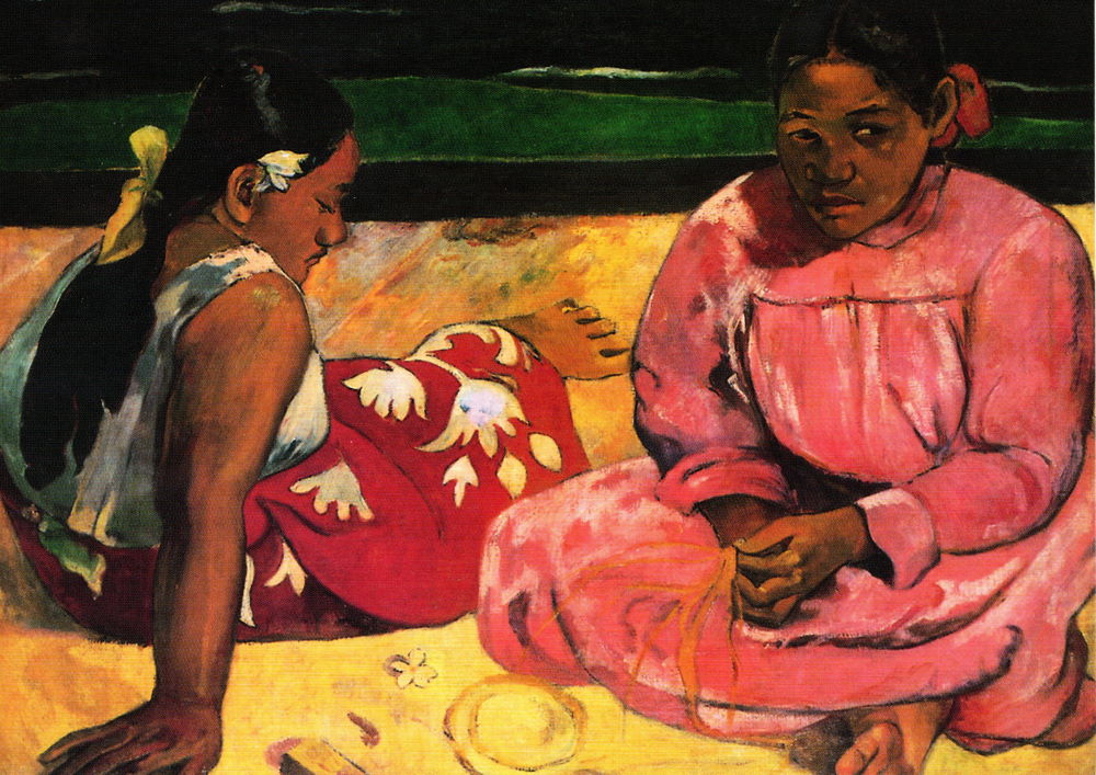 Kunstkarte Paul Gauguin "Frauen am Strand"