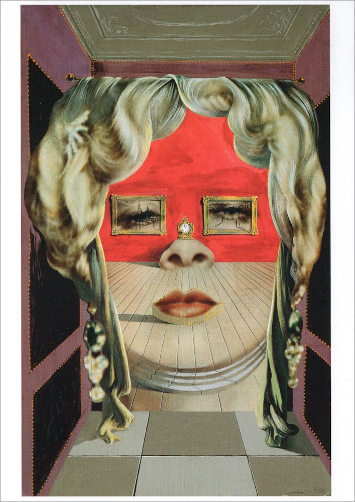 Kunstkarte Salvador Dalí "Das Gesicht der Mae West, ..."