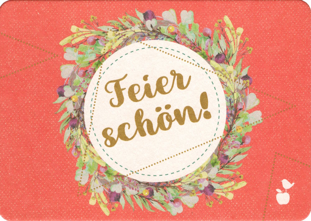 Postkarte "Feier schön!"