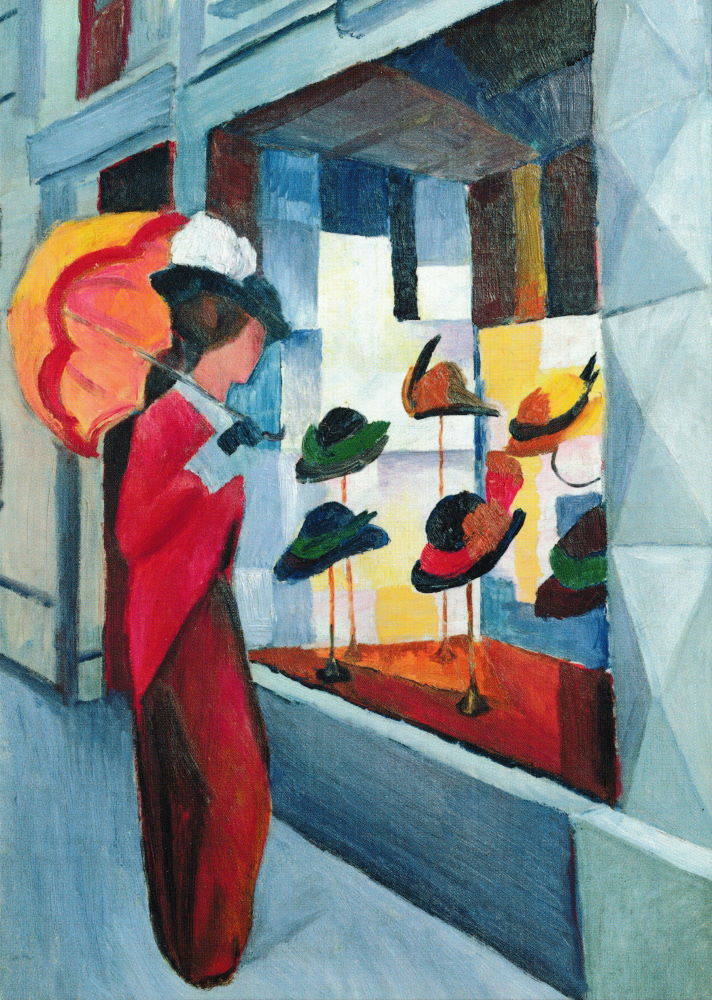 Kunstkarte August Macke "Hutladen" Kunstkarte August Macke "Hutladen"