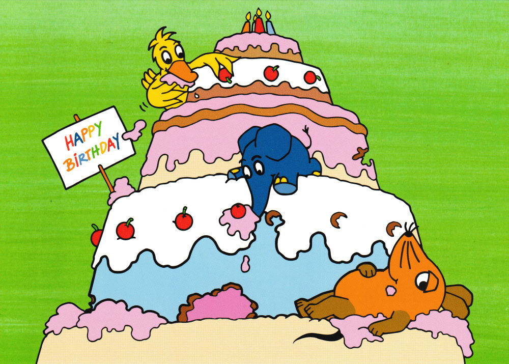 Postkarte "Sendung mit der Maus: Happy Birthday" Postkarte "Sendung mit der Maus: Happy Birthday"