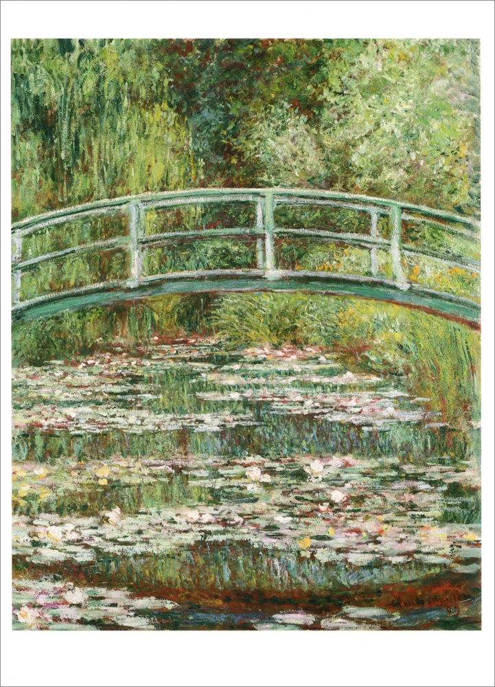 Kunstkarte Claude Monet "Brücke über einen Seerosenteich" Kunstkarte Claude Monet "Brücke über einen Seerosenteich"