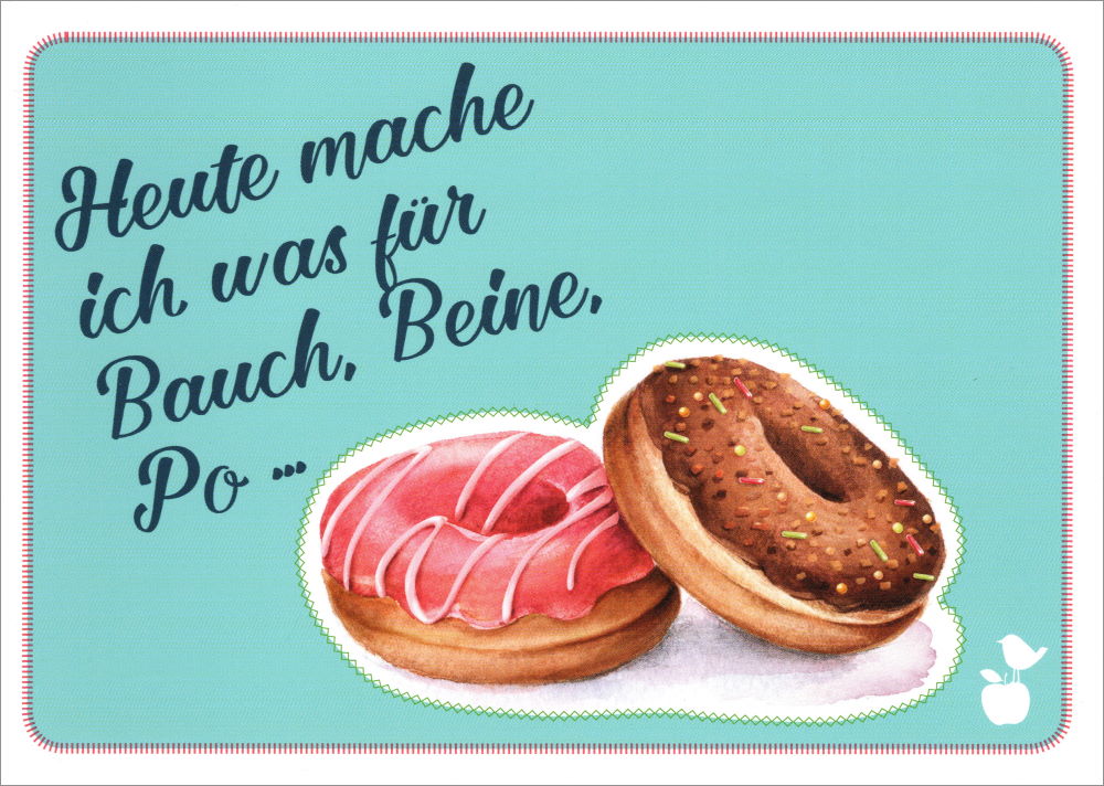 Postkarte "Heute mache ich was für Bauch, Beine, Po ..." Postkarte "Heute mache ich was für Bauch, Beine, Po ..."