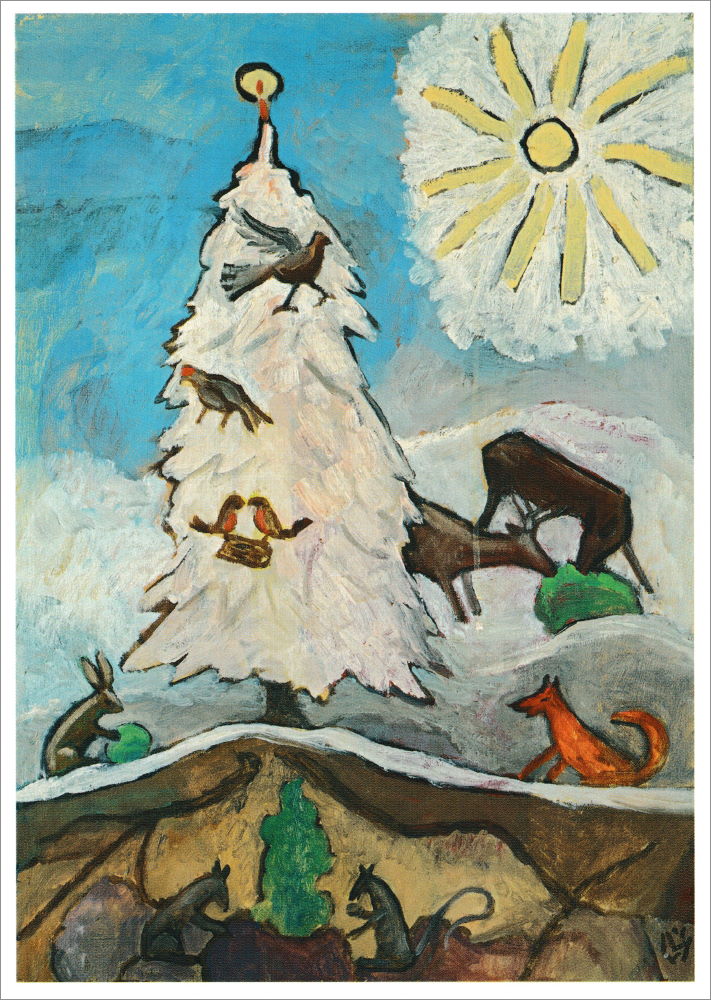 Kunstkarte Gabriele Münter "Weihnachtsbaum der Tiere" Kunstkarte Gabriele Münter "Weihnachtsbaum der Tiere"
