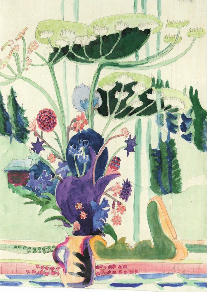 Kunstkarte Ernst Ludwig Kirchner "Wiesenblumenstrauß"