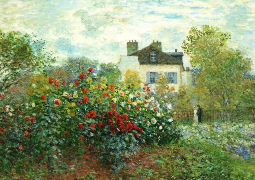Kunstkarte Claude Monet "Der Garten des Künstlers in Argenteuil"