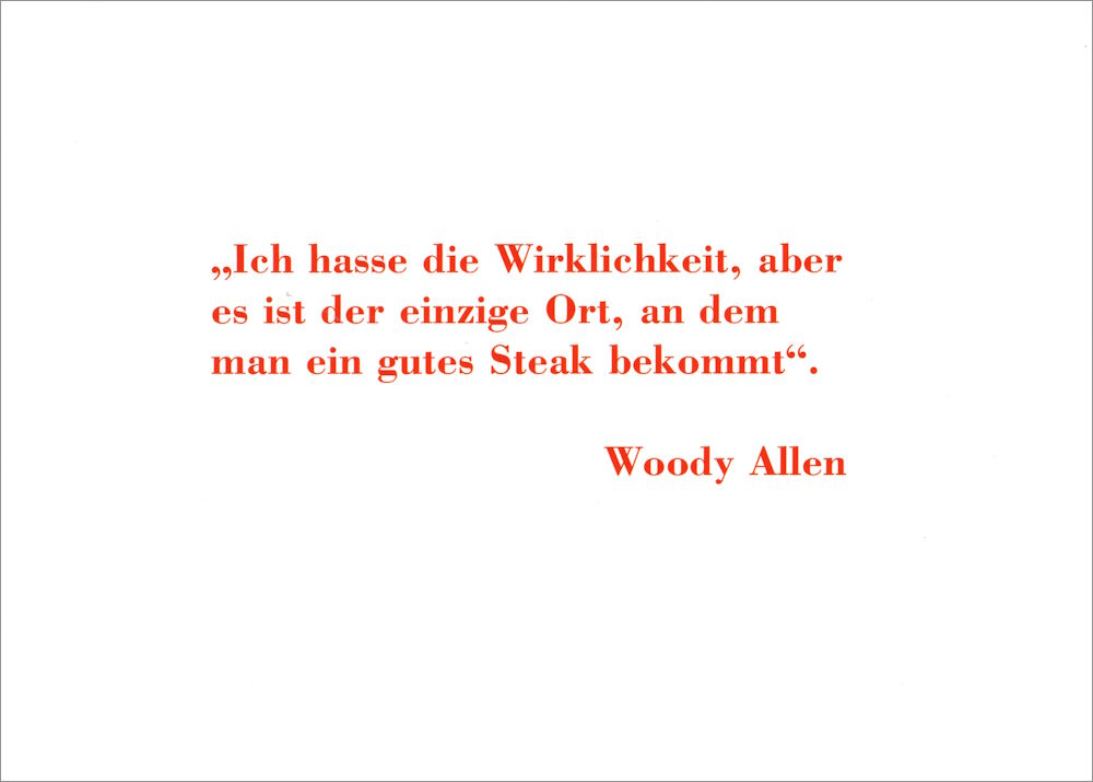 Postkarte "Ich hasse die Wirklichkeit, aber es ist der ..."