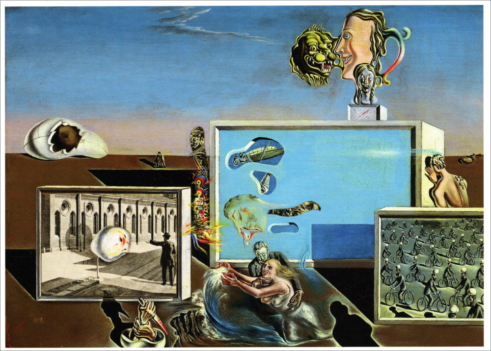 Kunstkarte Salvador Dalí "Erleuchtete Lüste (Illuminierte Freuden)"