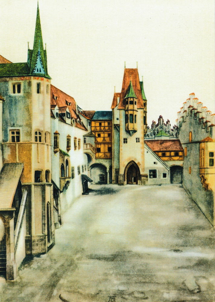 Kunstkarte Albrecht Dürer "Hof der Burg zu Innsbruck"
