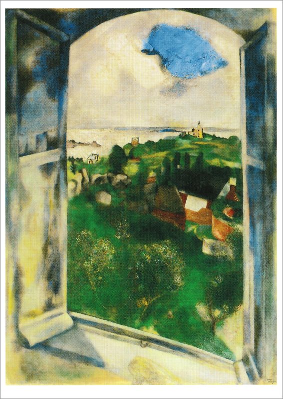 Kunstkarte Marc Chagall "Sicht auf die Insel Bréhat"