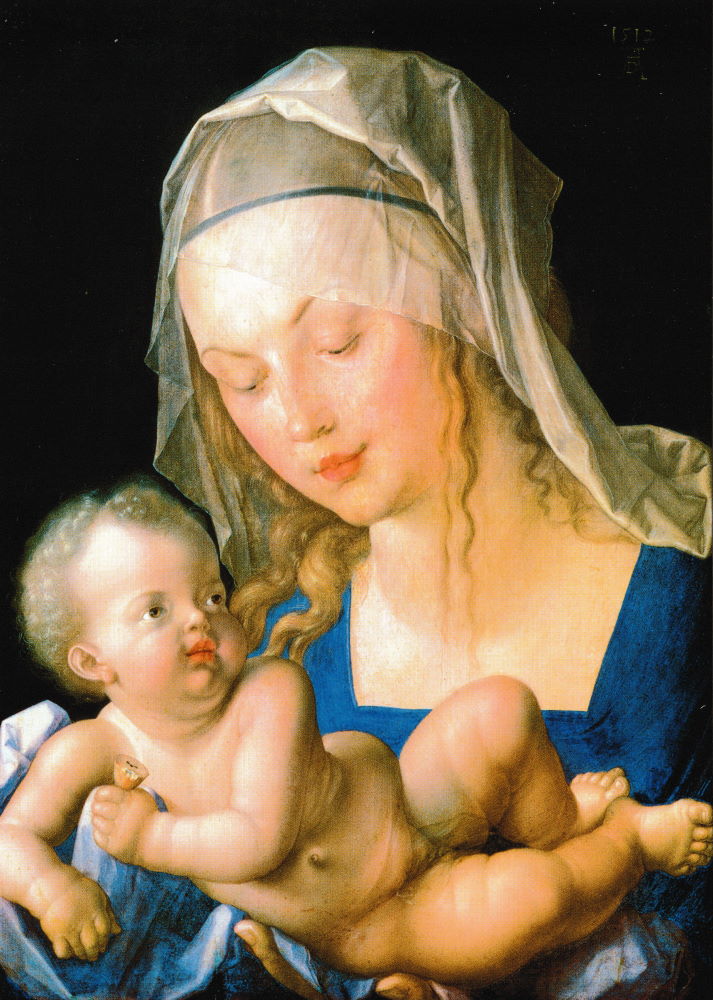 Kunstkarte Albrecht Dürer "Madonnna mit der Birnenschnitte" Kunstkarte Albrecht Dürer "Madonnna mit der Birnenschnitte"