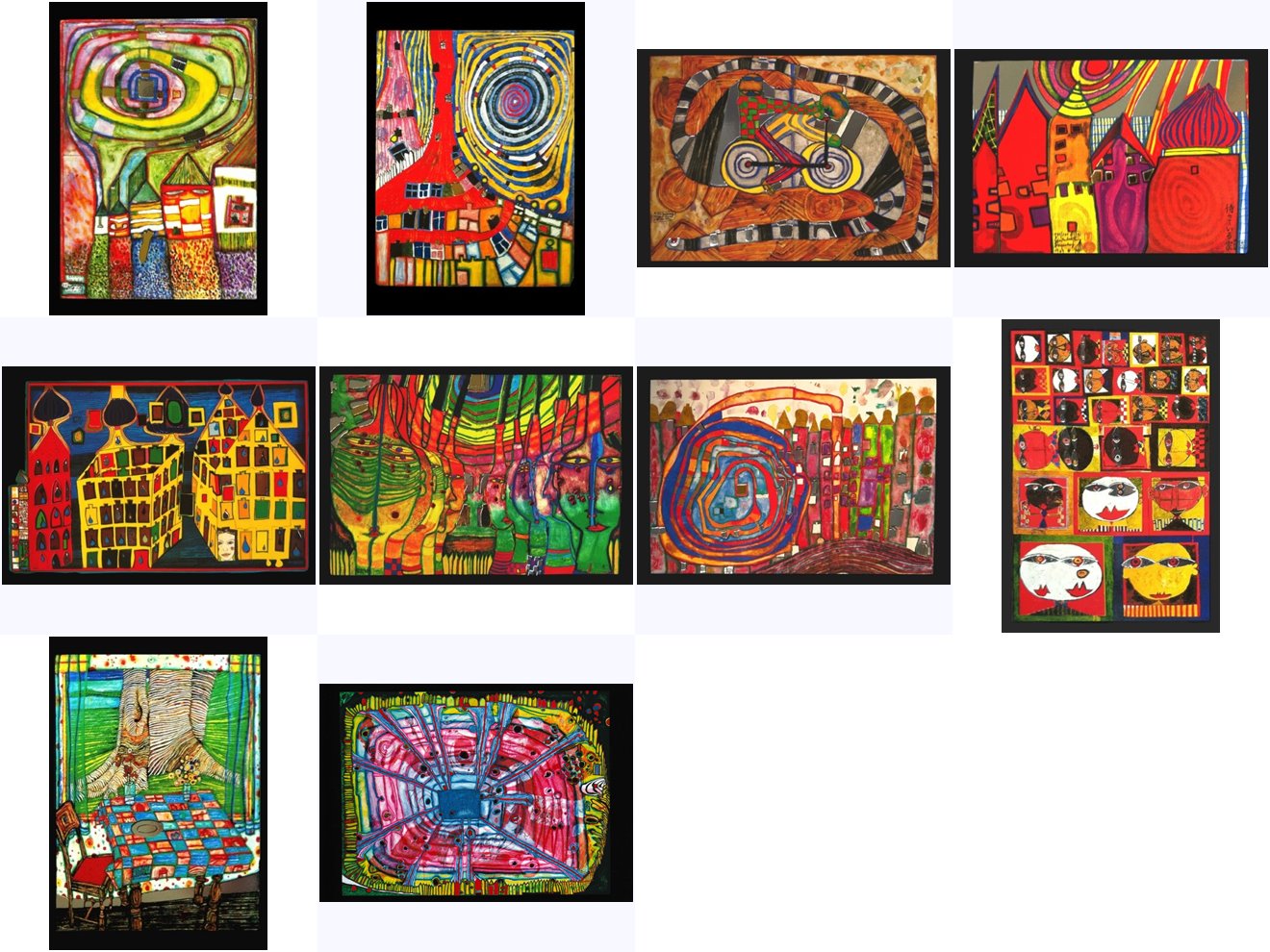 Kunstkarten-Set Friedensreich Hundertwasser III Kunstkarten-Set Friedensreich Hundertwasser III