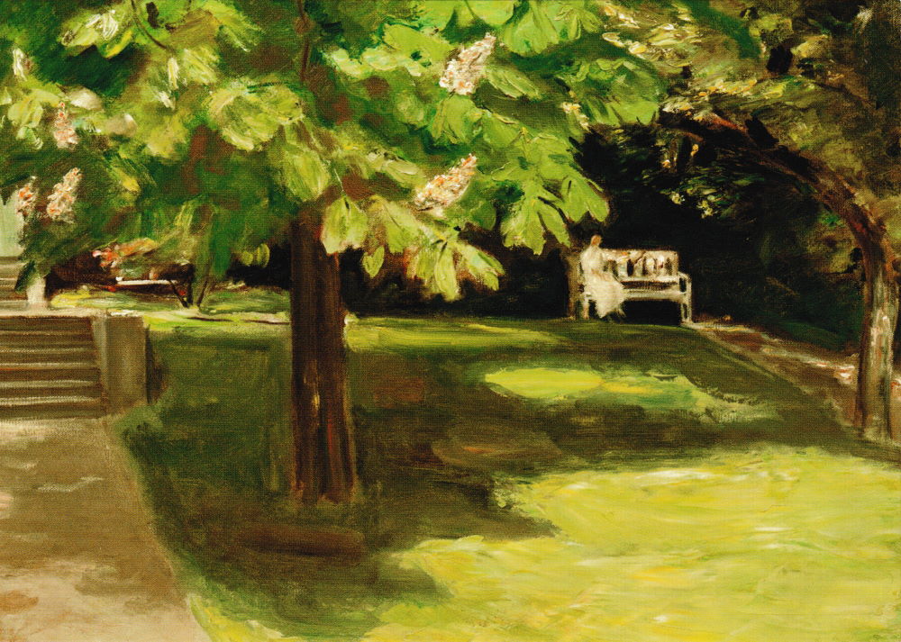 Kunstkarte Max Liebermann "Gartenbank unter dem Kastanienbaum" Kunstkarte Max Liebermann "Gartenbank unter dem Kastanienbaum"