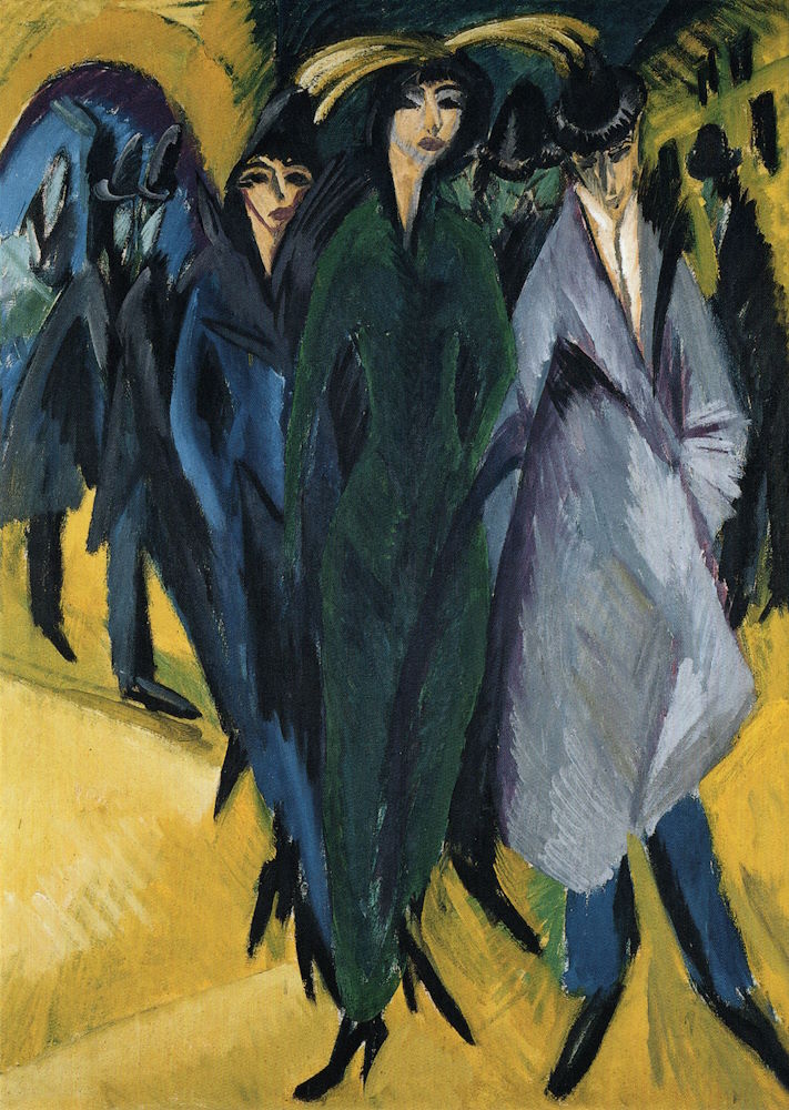 Kunstkarte Ernst Ludwig Kirchner "Frauen auf der Straße"