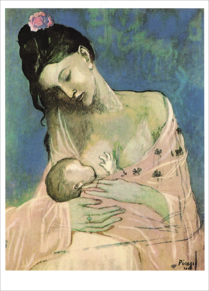 Kunstkarte Pablo Picasso "Mutter und Kind"
