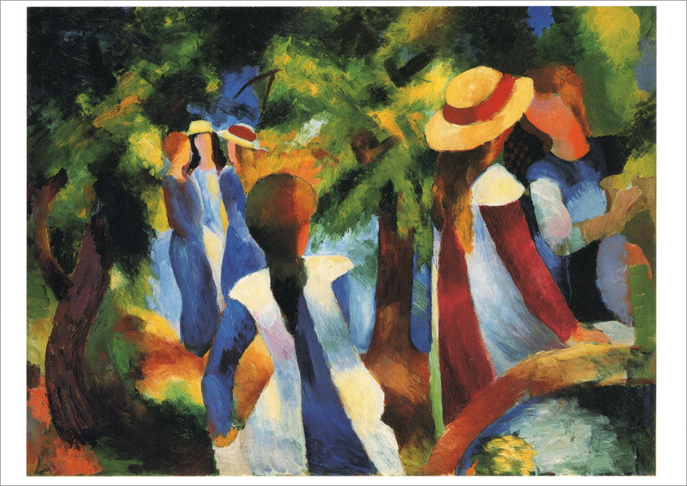 Kunstkarte August Macke "Mädchen unter Bäumen" Kunstkarte August Macke "Mädchen unter Bäumen"