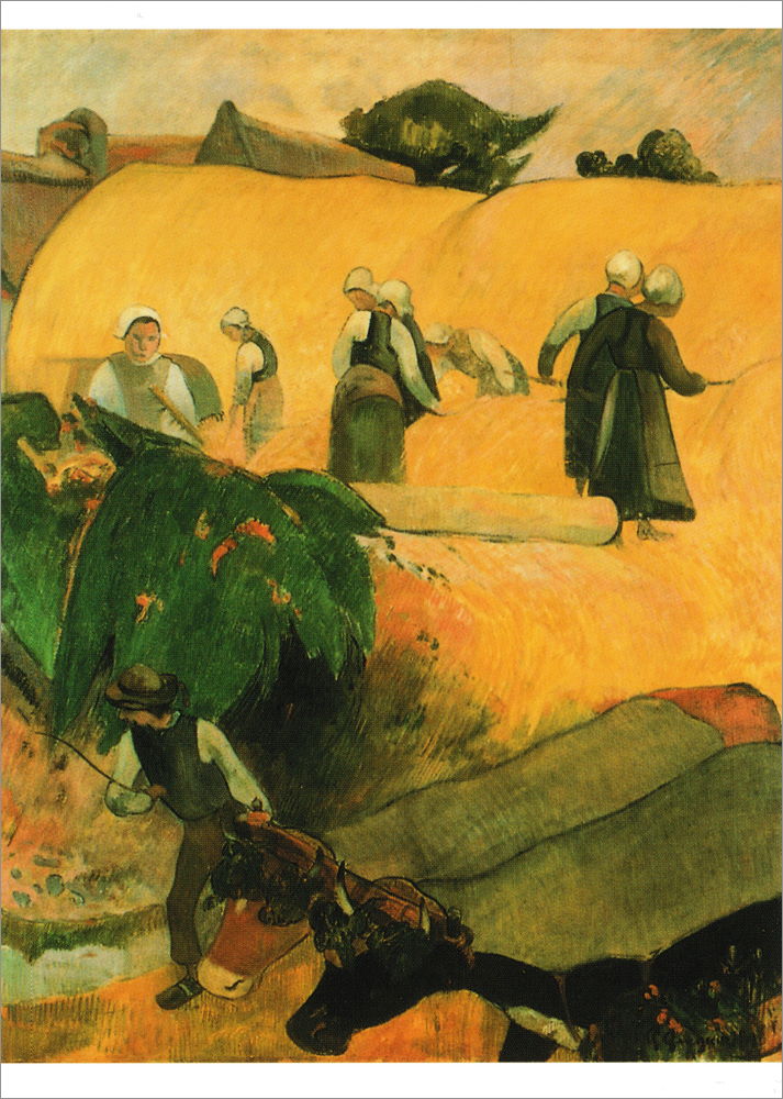 Kunstkarte Paul Gauguin "Ernte in der Bretagne"