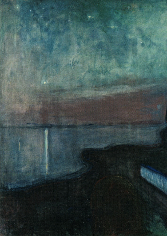 Kunstkarte Edvard Munch "Sternennacht (Ausschnitt)" Kunstkarte Edvard Munch "Sternennacht (Ausschnitt)"