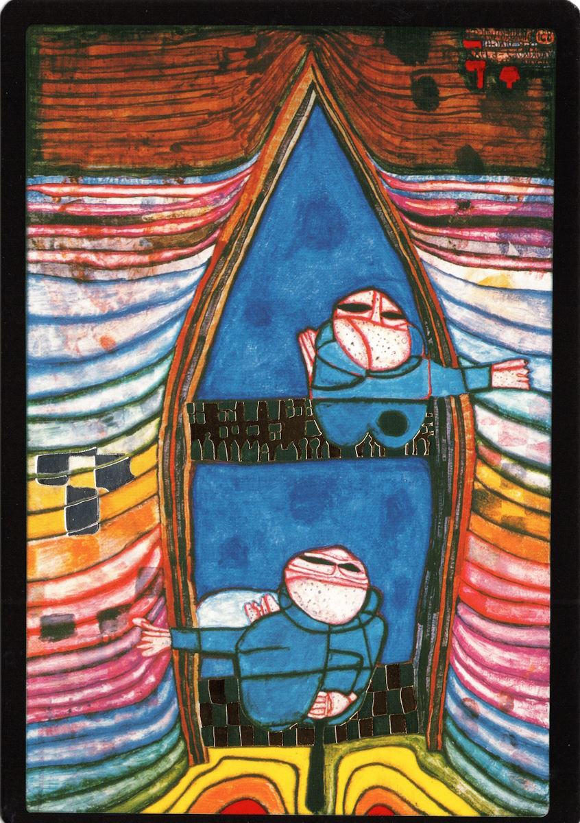 Kunstkarte Hundertwasser "Tender Dinghi" Kunstkarte Hundertwasser "Tender Dinghi"